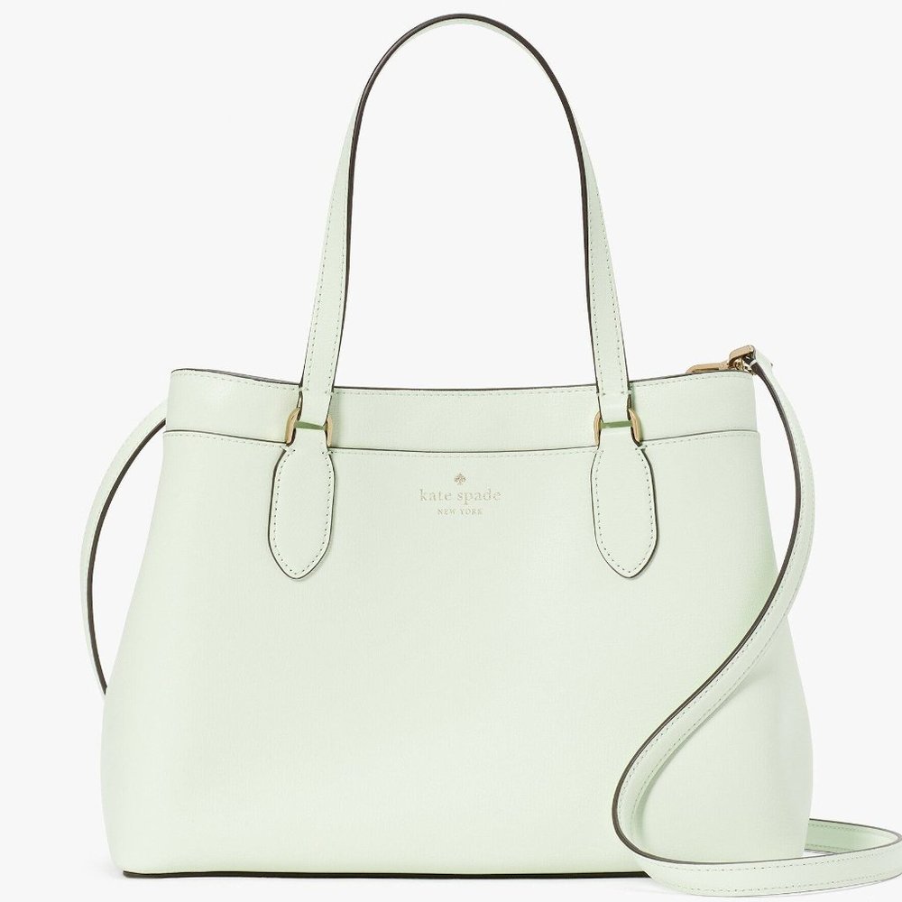 New Kate Spade Sienna Satchel Grain Leather Lime Frosting